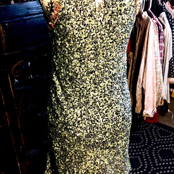 Anthropologie VARUN BAHL Lt Blue Sequin Embroidered Party Short Occasion Dress~2 - Picture 7 of 12